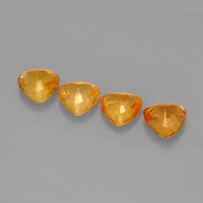 Pedras preciosas de safira laranja natural de  ct, trillion, VVS-VS