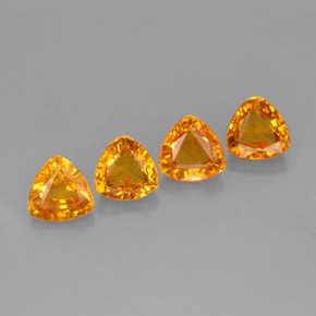 Pedras preciosas de safira laranja natural de  ct, trillion, VVS-VS