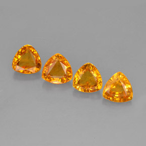 Pedras preciosas de safira laranja natural de  ct, trillion, VVS-VS