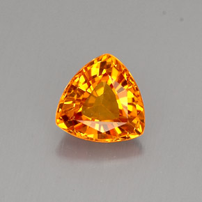 Safira laranja natural 0,78ct, trillion, VS