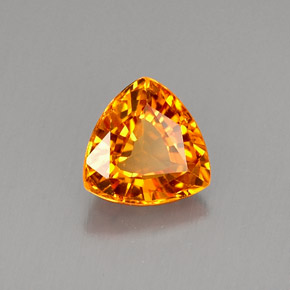 Safira laranja natural 0,78ct, trillion, VS