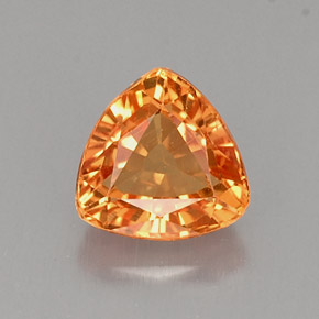 Safira laranja natural 0,93ct, trillion, VVS-VS