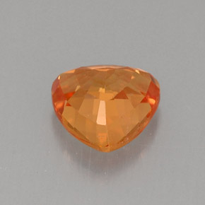Safira laranja natural 0,93ct, trillion, VVS-VS