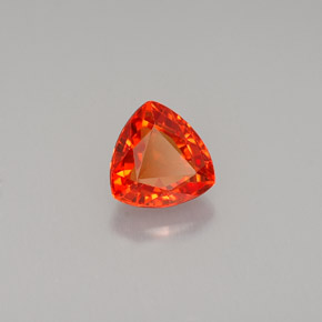 Safira laranja natural 0,80ct, trillion, VVS-VS