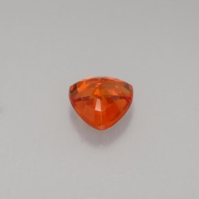 Safira laranja natural 0,80ct, trillion, VVS-VS