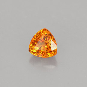 Safira laranja natural 1,05ct, trillion, VVS-VS
