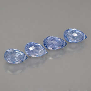 Pedras preciosas de safira azul natural de  ct, briolete, VVS