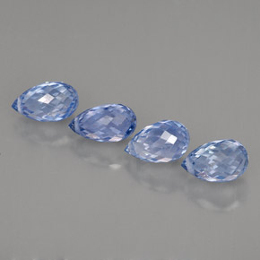 Pedras preciosas de safira azul natural de  ct, briolete, VVS
