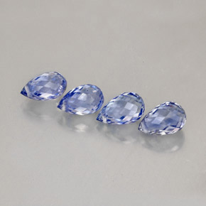 Pedras preciosas de safira azul natural de  ct, briolete, VVS-VS