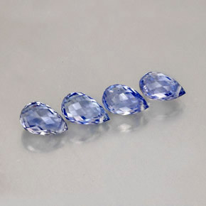 Pedras preciosas de safira azul natural de  ct, briolete, VVS-VS