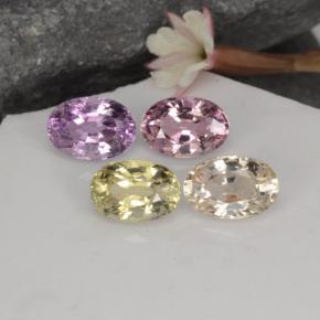 Pedras preciosas de safira multicolorido natural de 2,75 ct, corte oval, VVS-VS