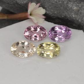 Pedras preciosas de safira multicolorido natural de 2,75 ct, corte oval, VVS-VS
