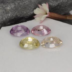 Pedras preciosas de safira multicolorido natural de 2,75 ct, corte oval, VVS-VS