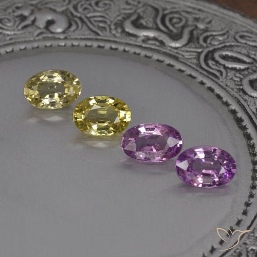 Pedras preciosas de safira multicolorido natural de 2,15 ct, corte oval, VVS-VS