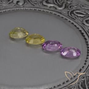 Pedras preciosas de safira multicolorido natural de 2,15 ct, corte oval, VVS-VS