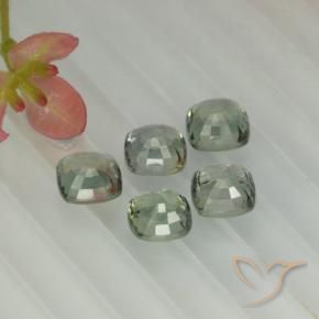 Pedras preciosas de safira verde natural de 2,66 ct, almofada cortada, VVS-VS