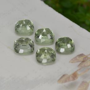 Pedras preciosas de safira verde natural de 2,61 ct, almofada cortada, VVS-VS