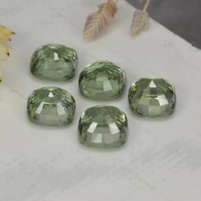 Pedras preciosas de safira verde natural de 2,51 ct, almofada cortada, VVS-VS