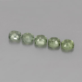 Pedras preciosas de safira verde natural de  ct, almofada cortada, VVS-VS