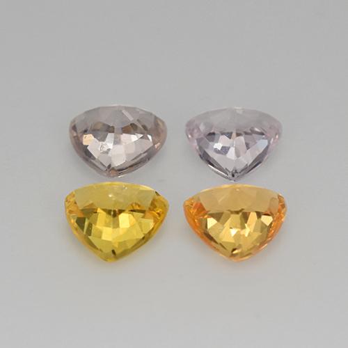 Pedras preciosas de safira multicolorido natural de 2,73 ct, trillion, VVS-VS