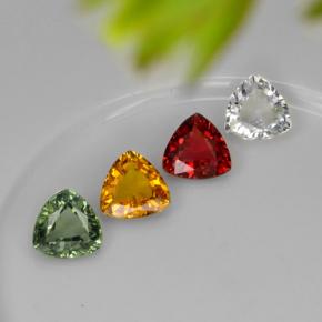 Pedras preciosas de safira multicolorido natural de 2,75 ct, trillion, VVS-VS