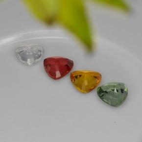 Pedras preciosas de safira multicolorido natural de 2,75 ct, trillion, VVS-VS
