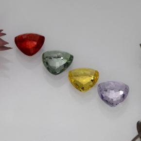 Pedras preciosas de safira multicolorido natural de 2,80 ct, trillion, VVS-VS