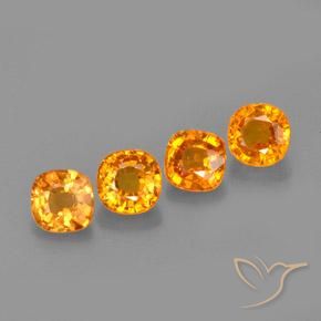 1.67ctw Natural Laranja Médio Safira, Almofada, VVS-VS