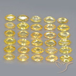 Pedras preciosas de safira amarelo natural de 3,68 ct, marquise, VVS-VS
