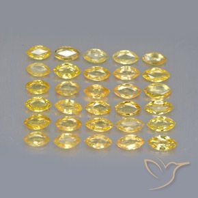 Pedras preciosas de safira amarelo natural de 3,68 ct, marquise, VVS-VS