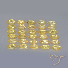 Pedras preciosas de safira amarelo natural de 3,68 ct, marquise, VVS-VS
