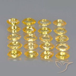 Pedras preciosas de Safira Dourado natural de 2.26 ct, Marquesa, VVS-VS