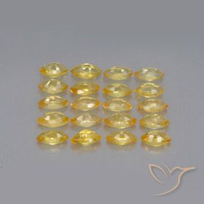 Pedras preciosas de Safira Dourado natural de 2.26 ct, Marquesa, VVS-VS