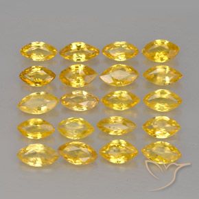 Pedras preciosas de safira amarelo natural de 2,53 ct, marquise, VVS-VS