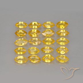 Pedras preciosas de safira amarelo natural de 2,53 ct, marquise, VVS-VS