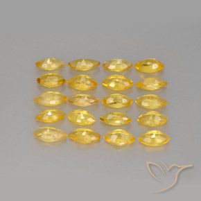 Pedras preciosas de safira amarelo natural de 2,53 ct, marquise, VVS-VS