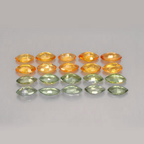 Pedras preciosas de safira multicolorido natural de  ct, marquise, VVS-VS