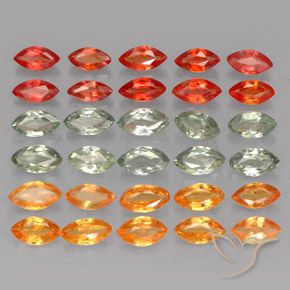 Pedras preciosas de safira multicolorido natural de 3,48 ct, marquise, VVS-VS