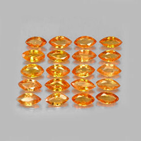 Pedras preciosas de safira laranja natural de  ct, marquise, VVS-VS