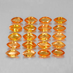 Pedras preciosas de safira laranja natural de  ct, marquise, VVS-VS
