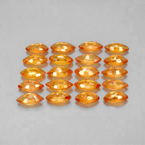 Pedras preciosas de safira laranja natural de  ct, marquise, VVS-VS