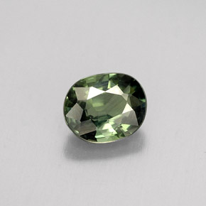 Safira verde natural 0,79ct, corte oval, VVS-VS