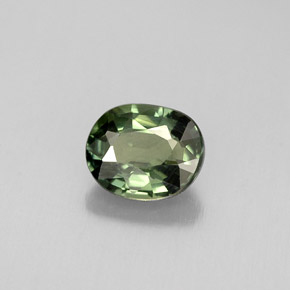 Safira verde natural 0,79ct, corte oval, VVS-VS