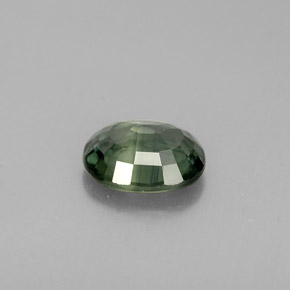 Safira verde natural 0,76ct, corte oval, VS