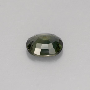 Safira verde natural 0,76ct, corte oval, VS