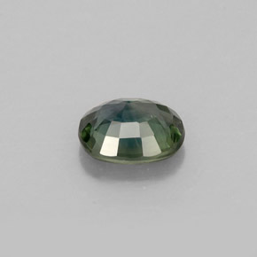 Safira verde natural 0,81ct, corte oval, VS