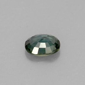 Safira verde natural 0,78ct, corte oval, VS