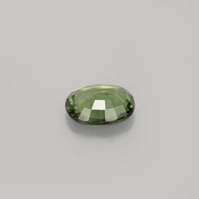 Safira verde natural 0,68ct, corte oval, VVS-VS