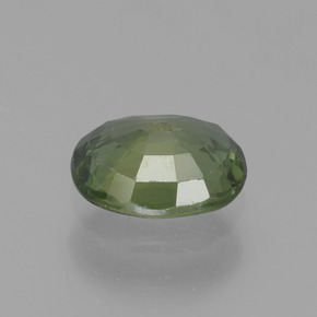 Safira verde natural 0,65ct, corte oval, VVS-VS