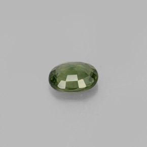 Safira verde natural 0,61ct, corte oval, VVS-VS